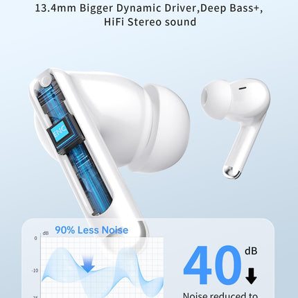 NexWave OndaNex Wireless Earbuds, Bluetooth 5.4 Headphones with 50H Playback — Smart Tech