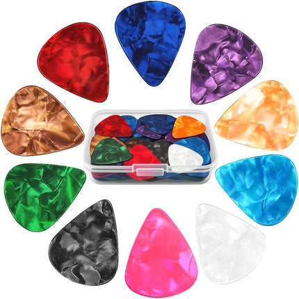 60-Pack Guitar Picks With Organizer Box