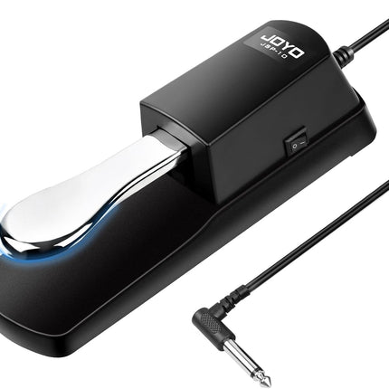 Universal Metal Sustain Pedal for Keyboard Piano with Polarity Switch and 5 ft Cable