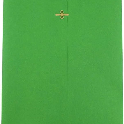 SourceToHome FuenteACasa JAM PAPER 9 x 12 Colored Envelopes with Clasp Closure - Green Recycled - — Home & Lifestyle
