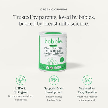 Organic Combo Feeding Kit with Milk-Based Powder Formula and Vitamin D Drops