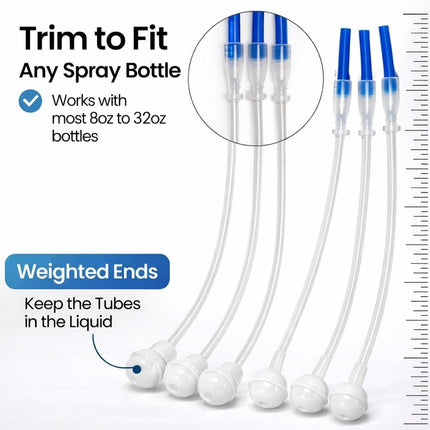 3-Pack Universal Fit 360° Spray Bottle Adapter with Weighted Tube