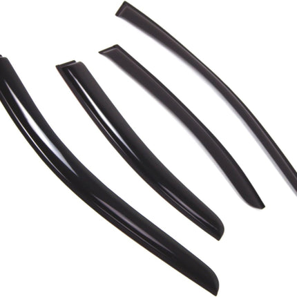 Outside Mount Window Vent Visors Rain Guards, Black Tinted 4-Piece Set