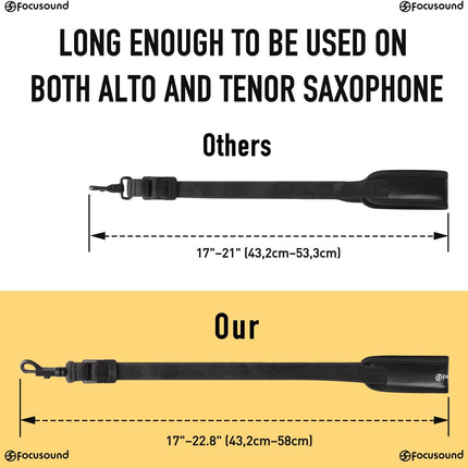 Upgraded Length Padded Saxophone Neck Strap for Alto and Tenor Saxophone