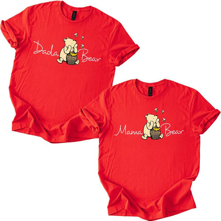 SourceToHome FuenteACasa Mama Bear Dada Bear Tee T-Shirt Shirt Honey Bear Family Matching Unisex — Home & Lifestyle