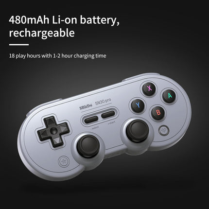 SN30 Pro Wireless Bluetooth Controller with Hall Effect Joystick - Gray