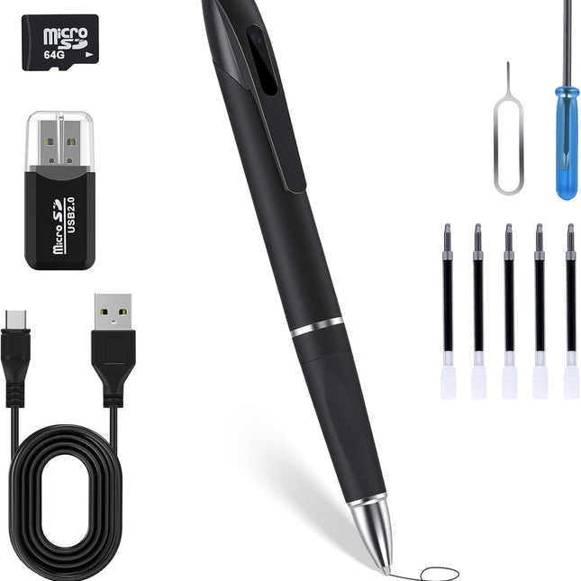 1080P Full HD Hidden Camera Pen for Home & Nanny Use