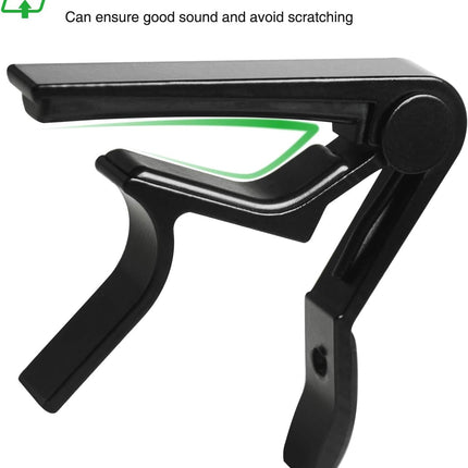 Black Guitar Capo for 6-String Acoustic & Electric Guitars