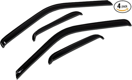 Outside Mount Dark Smoke Window Visor Rain Guard 4-Piece Set for 2007-2014 FJ Cruiser