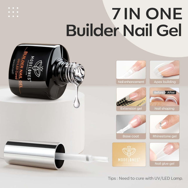7-in-One Clear Builder Nail Gel for Nail Thickening