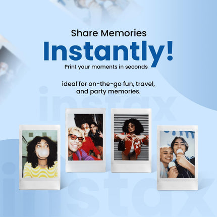 Mini Instant Film 60-Shot Bundle with Cleaning Cloth and AA Batteries