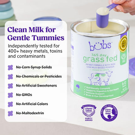365 Day Grass Fed Infant Formula with Iron, Cow Milk-Based Powder, 20 oz