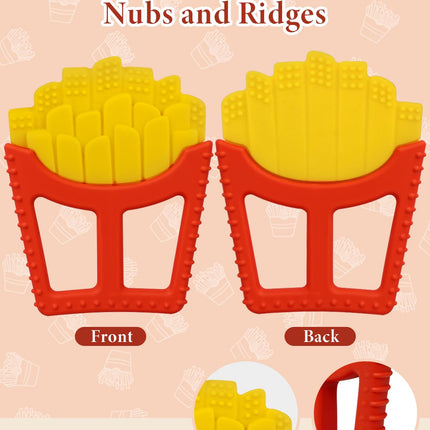French Fries Silicone Teething Toy for Infants 0-18 Months