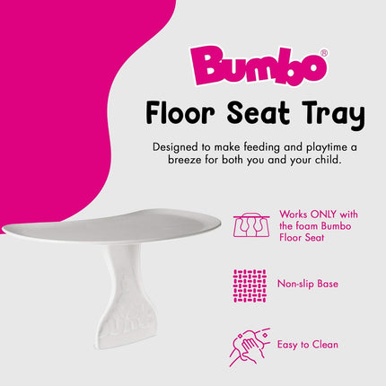 White Baby Floor Seat Tray Attachment