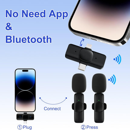 NexWave OndaNex JUDKIOM 2 Pack Wireless Lavalier Microphone for iPhone,Android — Smart Tech