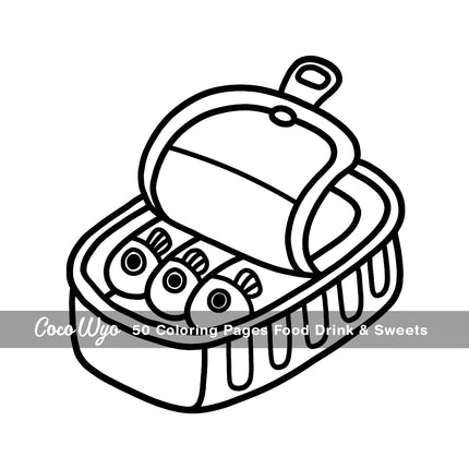 Food Drink & Sweets Bold & Easy Coloring Book