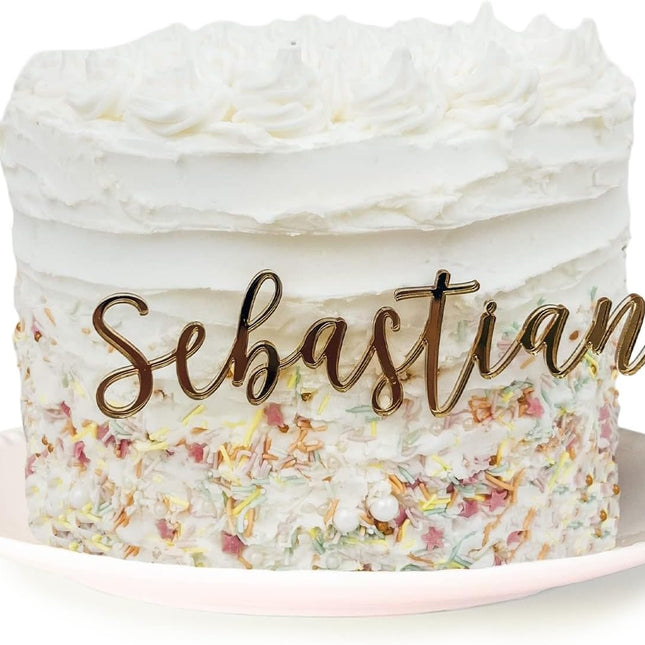 Custom Acrylic Cake Name Plate Topper