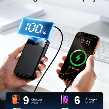 Portable Charger Power Bank, 60,000mAh 22.5W Fast Charging, Black