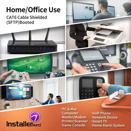 Booted 6 FT - Orange - Professional Series - 10Gigabit/Sec Network/High — Smart Tech