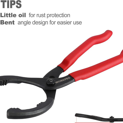 12-Inch Adjustable Oil Filter Pliers