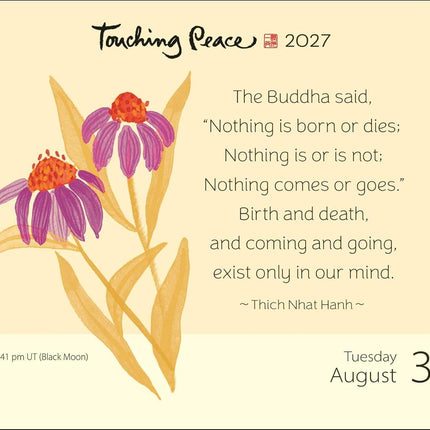 SourceToHome FuenteACasa Thich Nhat Hanh 2027 Day-to-Day Calendar: Touching Peace — Home & Lifestyle