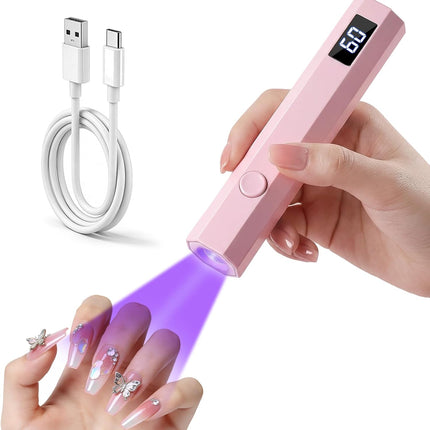 Handheld UV Nail Light for Gel Nails with LED Display