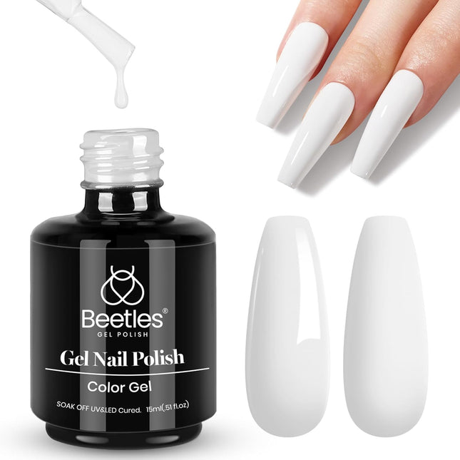 White Soak Off UV Gel Nail Polish, 15ml