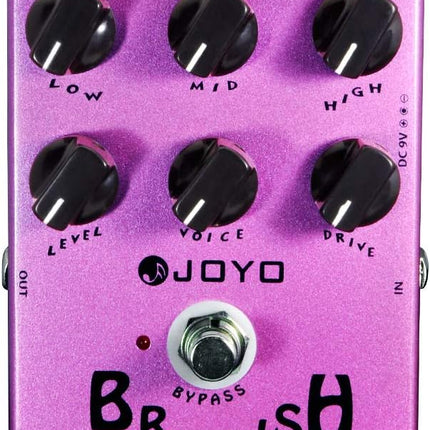 JF-16 British Sound Effects Pedal with Classic Brit-Rock Era Amp Simulator and Voice Control