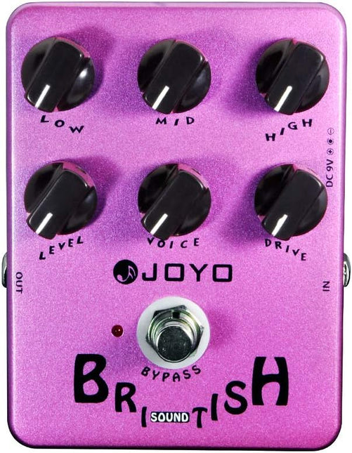 JF-16 British Sound Effects Pedal with Classic Brit-Rock Era Amp Simulator and Voice Control