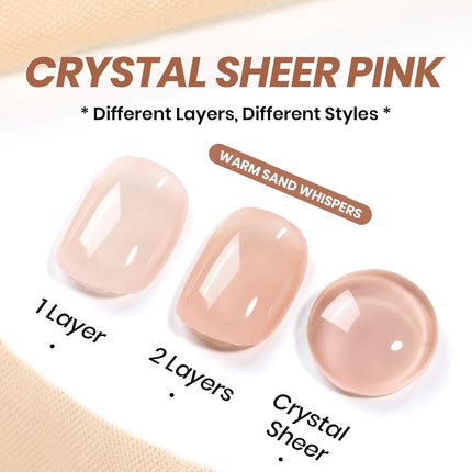 Nude Mocha Sheer Gel Nail Polish, 15ml