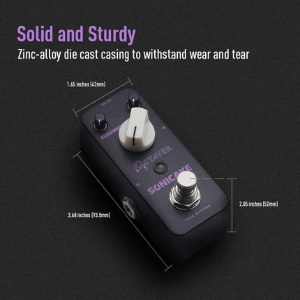 SourceToHome FuenteACasa SONICAKE Octave Guitar Pedal, Analog Classic Lower Octave Guitar Effects — Home & Lifestyle