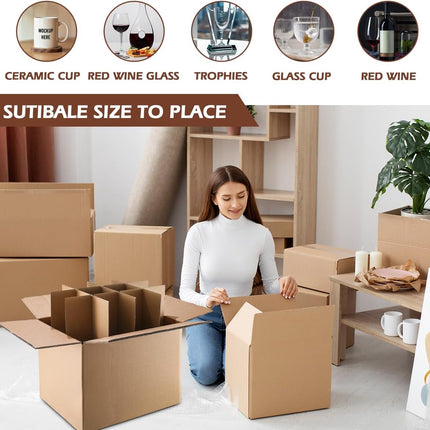 5 Sets Moving Box Glasses Divider Kits for 16 x 12 x 12 Inch Boxes