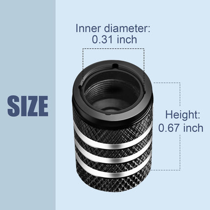 DriveForge ForjaRuta Tire Valve Stem Caps Cover - (5 Pack) Tire Air Cap N2 Nitrogen Metal with — Auto & Moto