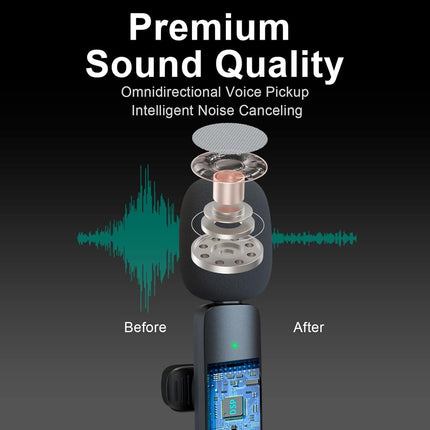 Professional Wireless Lavalier Microphone for Phones and Tablets