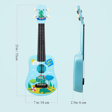 21 Inch Blue Soprano Ukulele Starter Kit