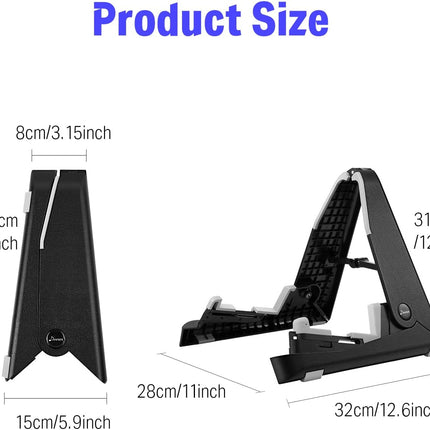 SourceToHome FuenteACasa Donner Folding Guitar Stand A-frame, Acoustic Electric Guitar Stands Floor — Home & Lifestyle