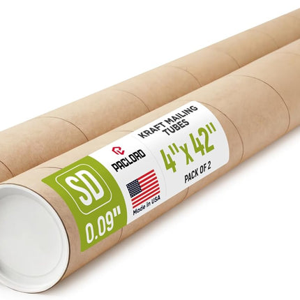 SourceToHome FuenteACasa 4" x 42" Reinforced Kraft Paper Mailing Tube — Home & Lifestyle