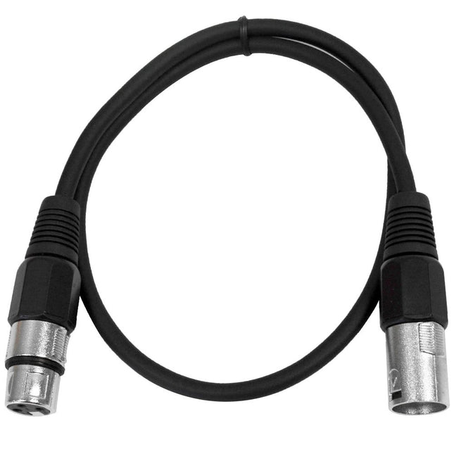 6-Pack 3 ft Blue Balanced XLR Male to Female Patch Cables