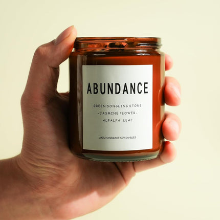 Natural Crystal Candle for Abundance Rituals