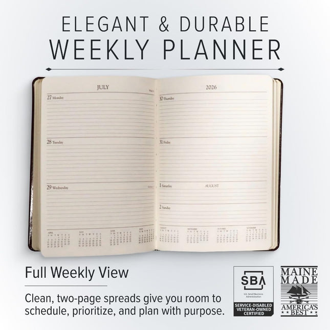 2025-2026 Weekly Monthly Planner, Acadia Plum, 8 x 5.5