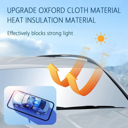 300T Thickened Universal Windshield Sunshade with Storage Bag