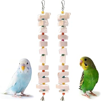 12-Piece Bird Toy Set with Cuttlebone and Bell