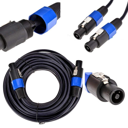 2-Pack 7mm Twist-Lock Speaker Audio Amplifier Cables