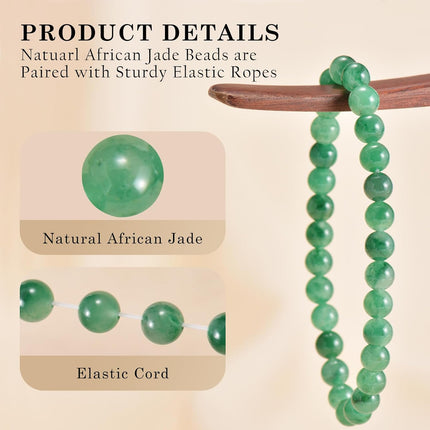 6mm African Jade Stretch Bracelet