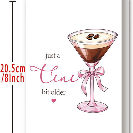 Funny Espresso Martini Birthday Card for Her