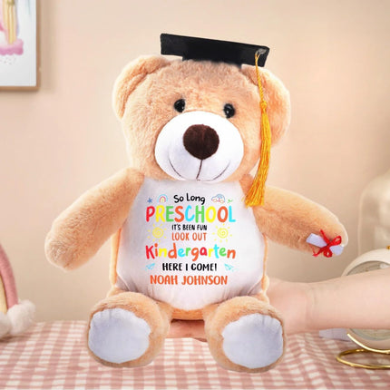 Kindergarten Here I Come Personalized Graduation Teddy Bear 2026
