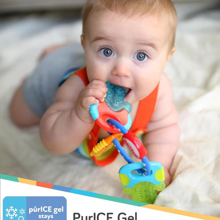 IcyBite Ice Gel Teether Keys for Infants - Blue