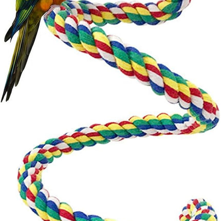 40-Inch Bendable Cotton Bird Rope Perch Swing Set