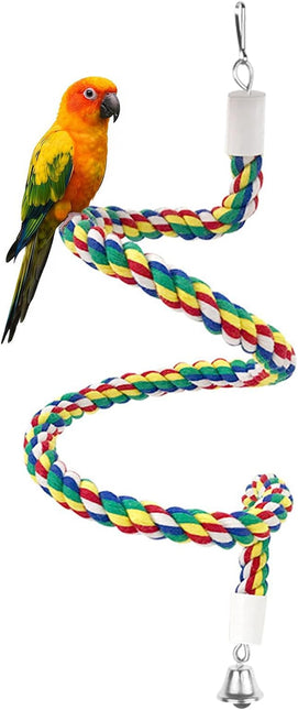 40-Inch Bendable Cotton Bird Rope Perch Swing Set