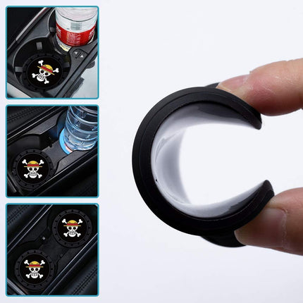 2-Piece Silicone Car Cup Holder Coasters